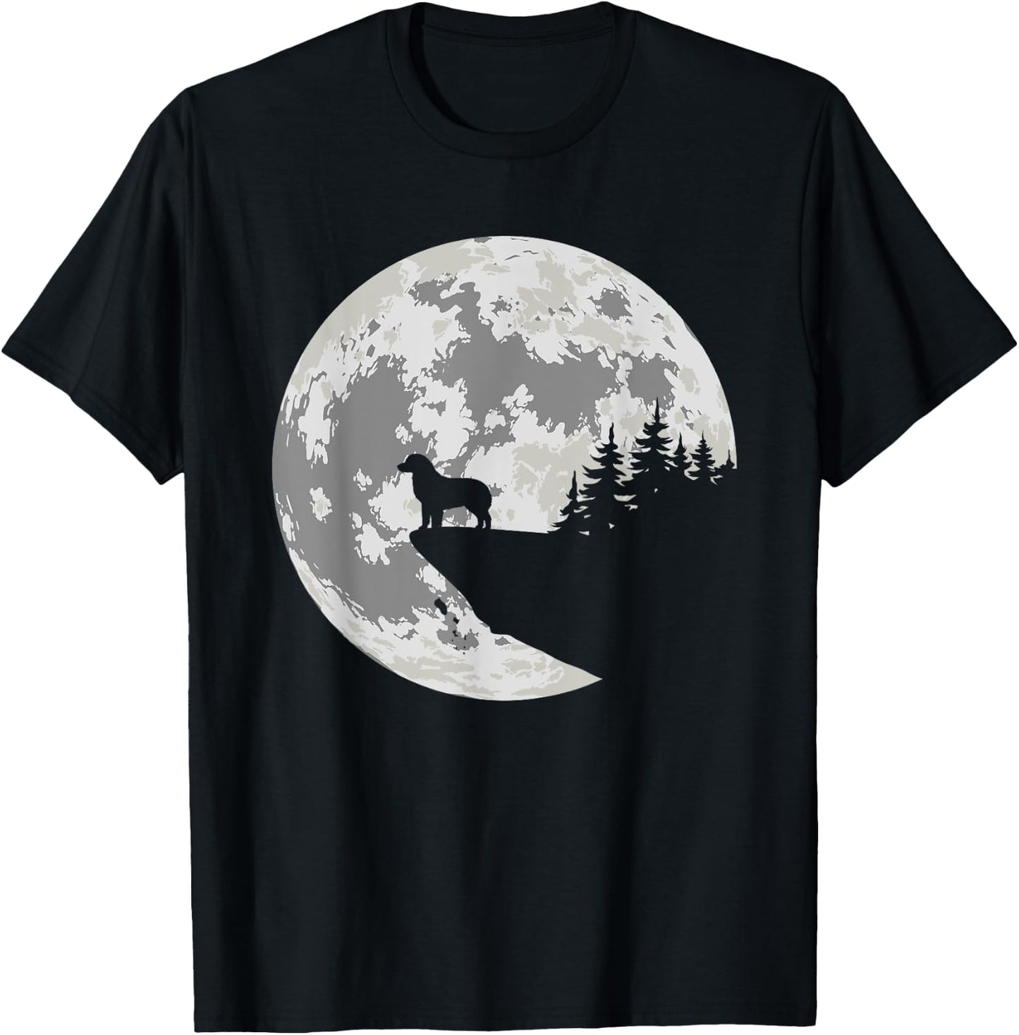 Australian Shepherd Moon Halloween Costume T-Shirt - T-Shirt | Black