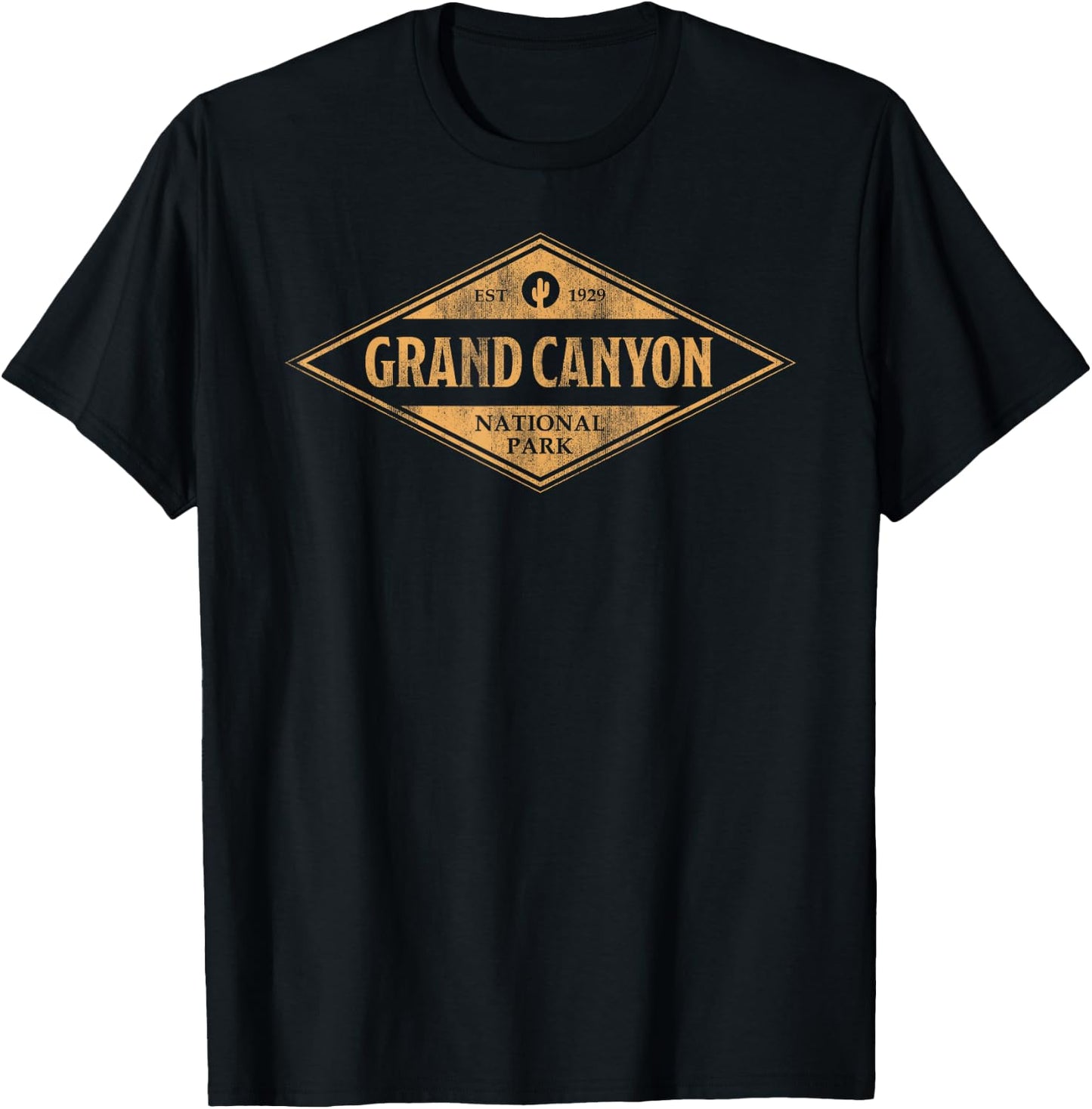 Retro Grand Canyon National Park Arizona Men Kids Hiking T-Shirt - T-Shirt | Black