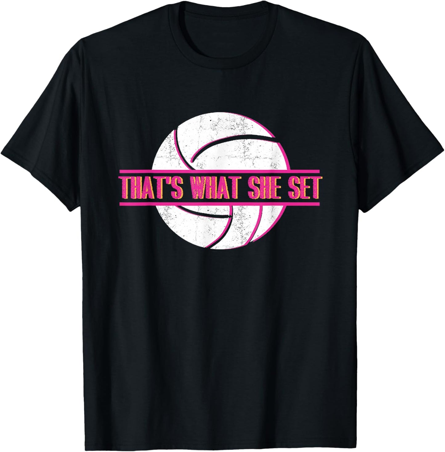 That's What She Set | Ball Game | Beach Volleyball Player T-Shirt - T-Shirt | Black
