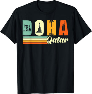 Souvenir Doha Qatar T-Shirt - T-Shirt | Black