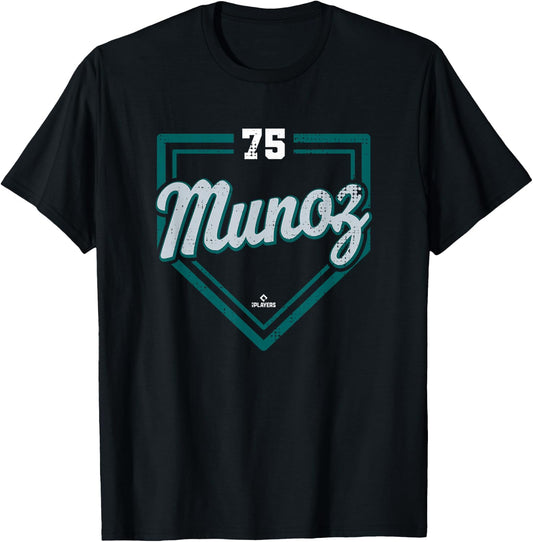 Home Plate Gameday Andres Munoz Seattle MLBPA T-Shirt - T-Shirt | Black
