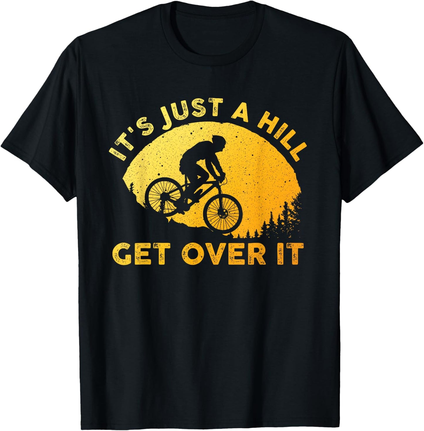 Funny Mountain Biking Art Women Trail Mountain Bike T-Shirt - T-Shirt | Black