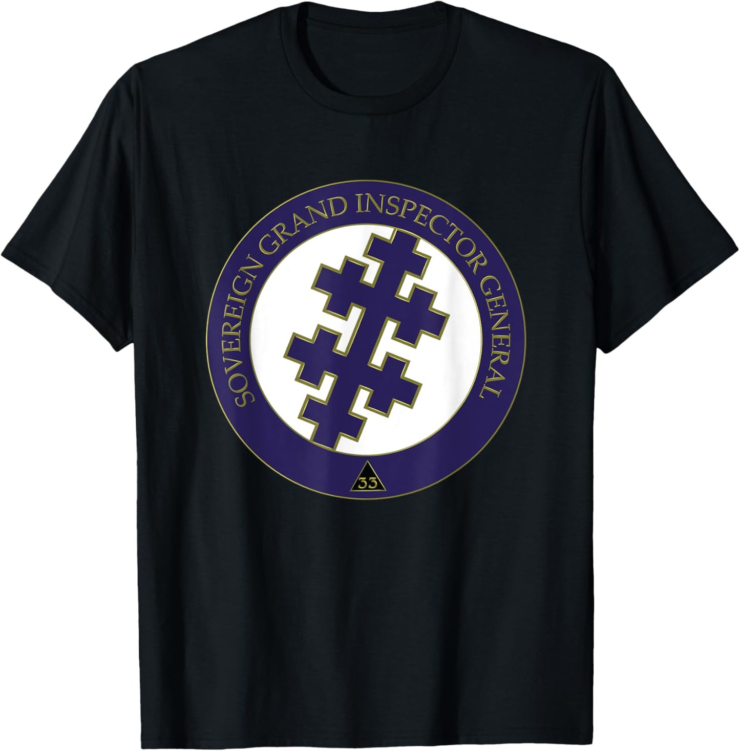 Sovereign Grand Inspector General Mason 33 AASR 33rd Masonic T-Shirt - T-Shirt | Black