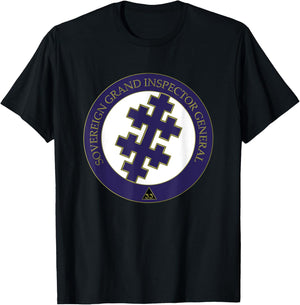 Sovereign Grand Inspector General Mason 33 AASR 33rd Masonic T-Shirt - T-Shirt | Black