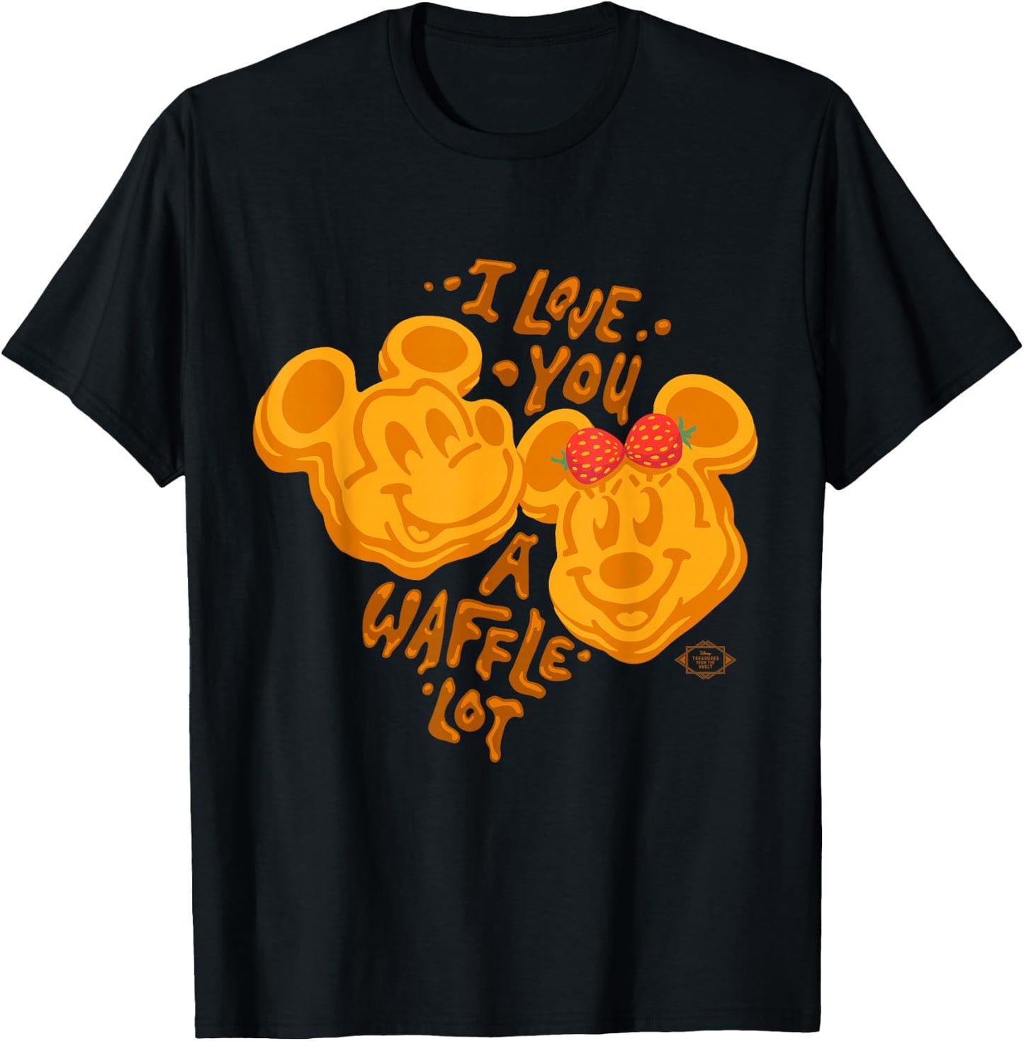 Disney Mickey & Minnie Love You a Waffle Lot Valentine’s Day T-Shirt - T-Shirt | Black