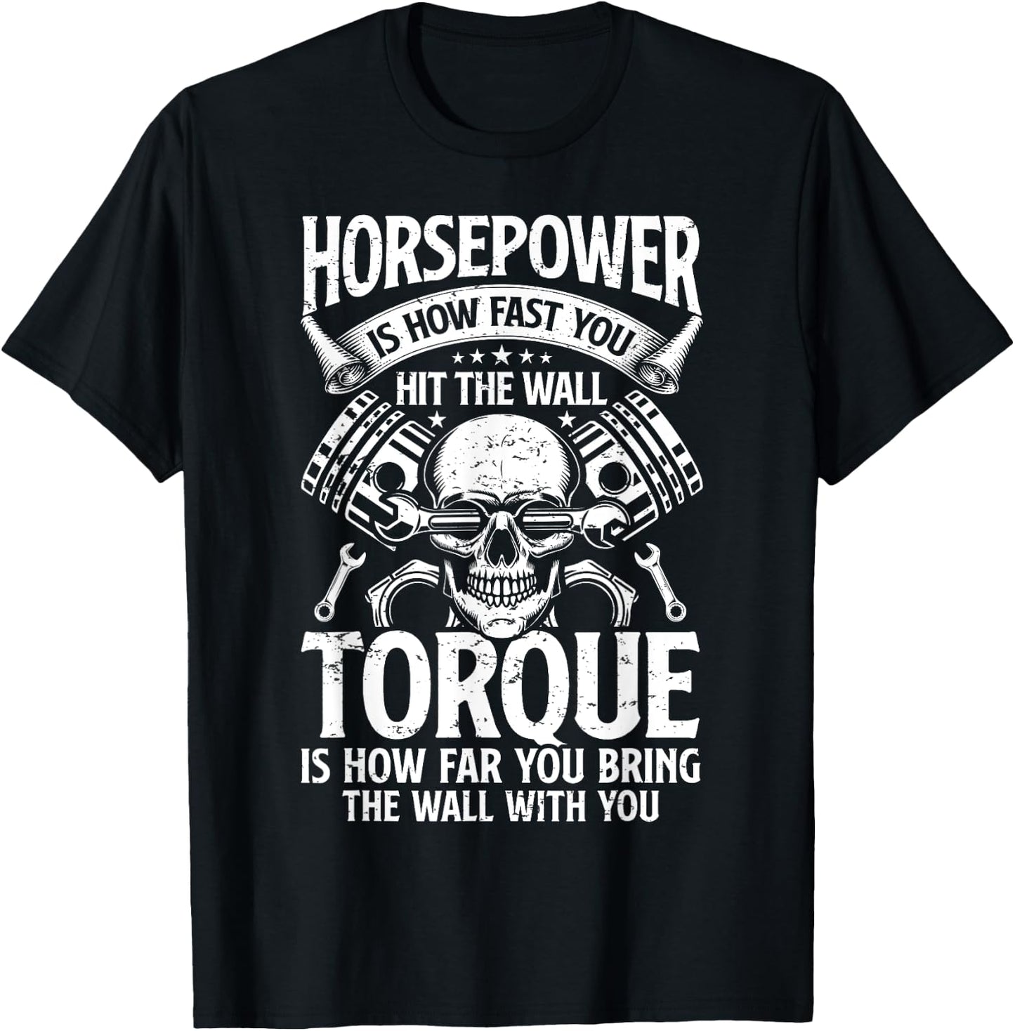 Horsepower Torque Definition Funny Car Auto Mechanic Dad Men T-Shirt - T-Shirt | Black