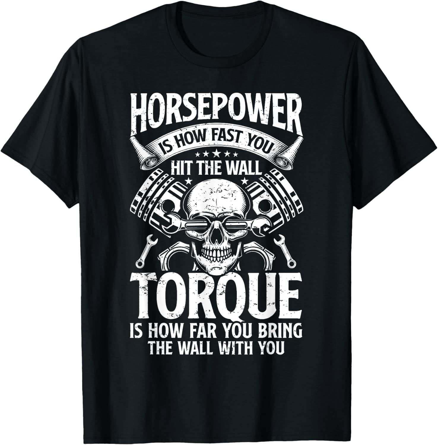 Horsepower Torque Definition Funny Car Auto Mechanic Dad Men T-Shirt - T-Shirt | Black