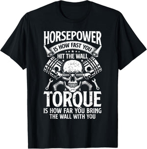 Horsepower Torque Definition Funny Car Auto Mechanic Dad Men T-Shirt - T-Shirt | Black