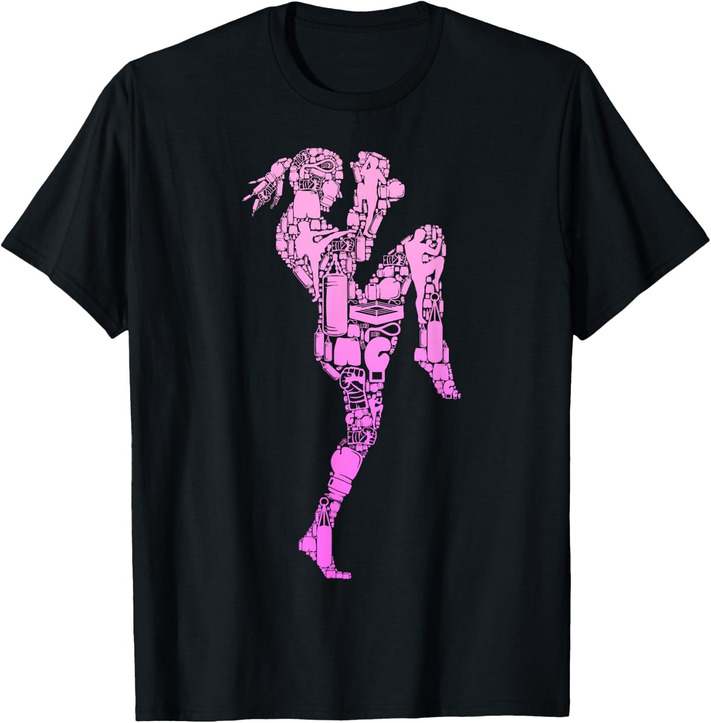 Muay Thai Women Girls T-Shirt - T-Shirt | Black
