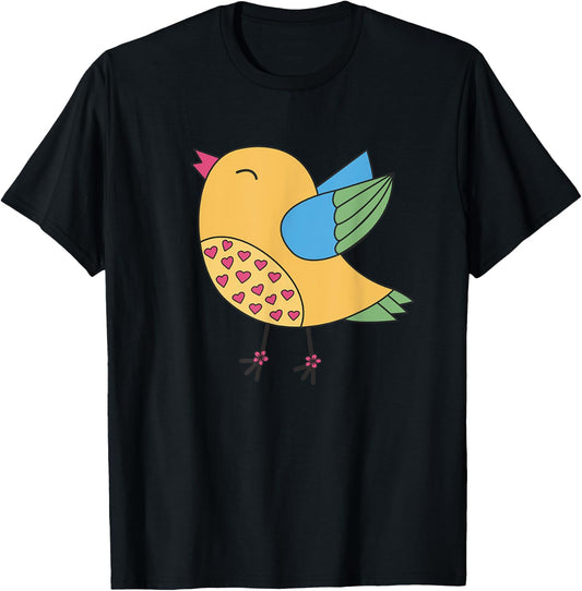 Cute Happy Yellow Bird Lover Gift Toddler Kids Youth T-Shirt - T-Shirt | Black