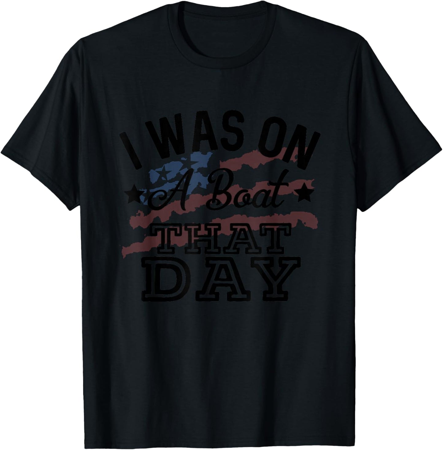 I Was On A Boat That Day Country Music Lyrics T-Shirt - T-Shirt | Black