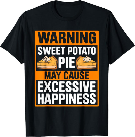 Sweet Potato Pie For Sweet Potato Pie Lover Pie Enthusiast T-Shirt - T-Shirt | Black