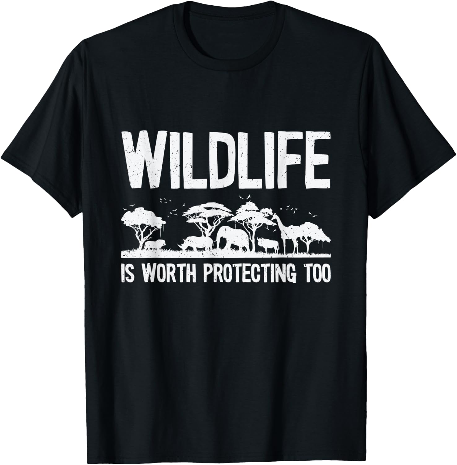 World Wildlife Day Animal Protection Wildlife Conservation T-Shirt - T-Shirt | Black
