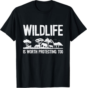 World Wildlife Day Animal Protection Wildlife Conservation T-Shirt - T-Shirt | Black