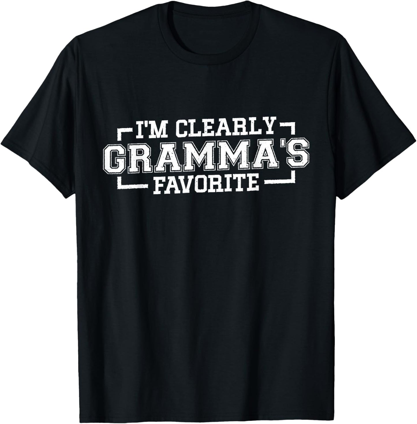 I'm Clearly Gramma's Favorite, Grandson Grandkids Grandma T-Shirt - T-Shirt | Black