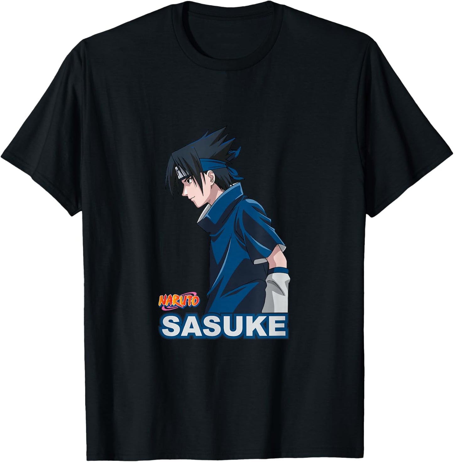 Naruto Classic Sasuke Side View T-Shirt - T-Shirt | Black