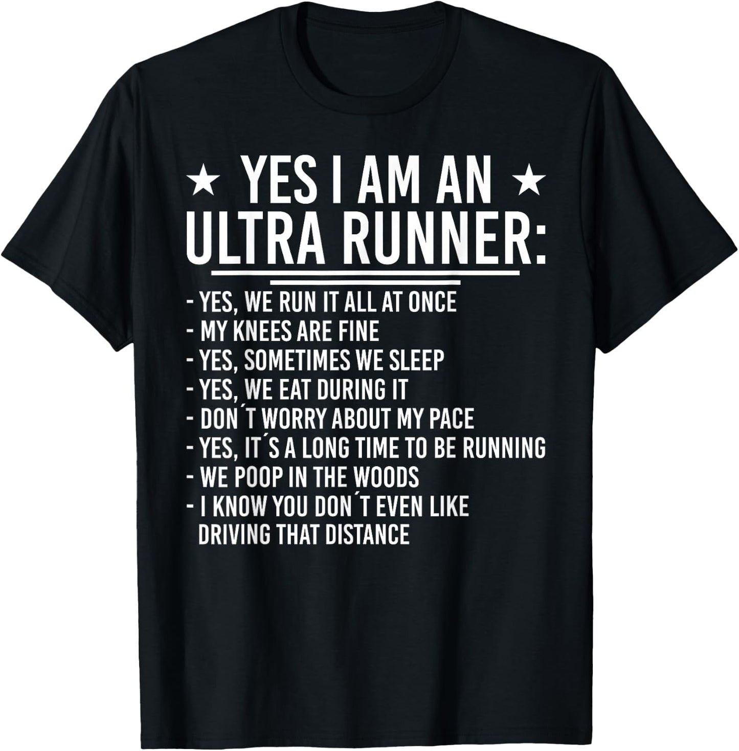 Yes I´m a ultra Runner Funny Ultra Marathon T-Shirt - T-Shirt | Black