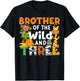 Brother Of The Wild and Three Zoo Theme Party Safari Jungle T-Shirt - T-Shirt | Black