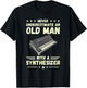 Synthesizer Never Underestimate An Old Man Modular Synth T-Shirt - T-Shirt | Black