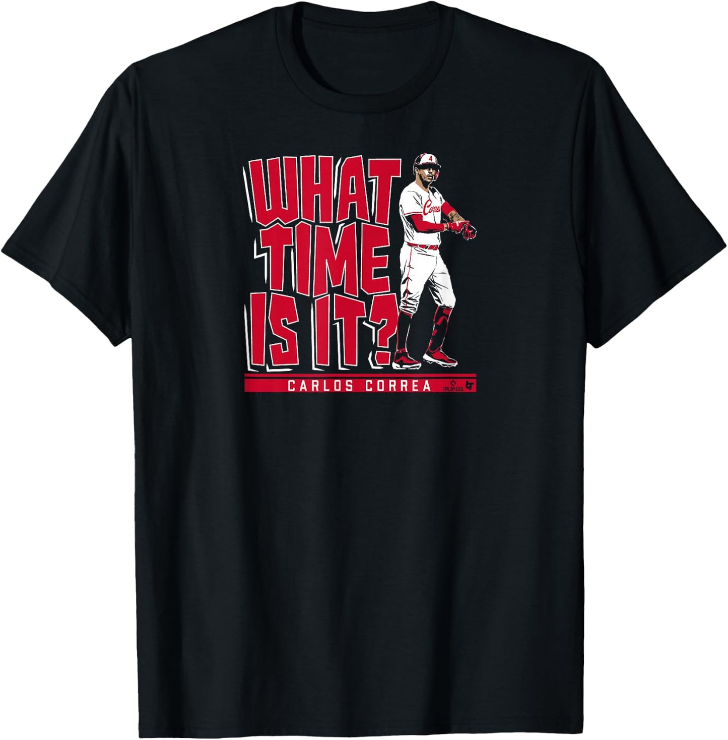 Carlos Correa - What Time is It - Minnesota Baseball T-Shirt - T-Shirt | Black