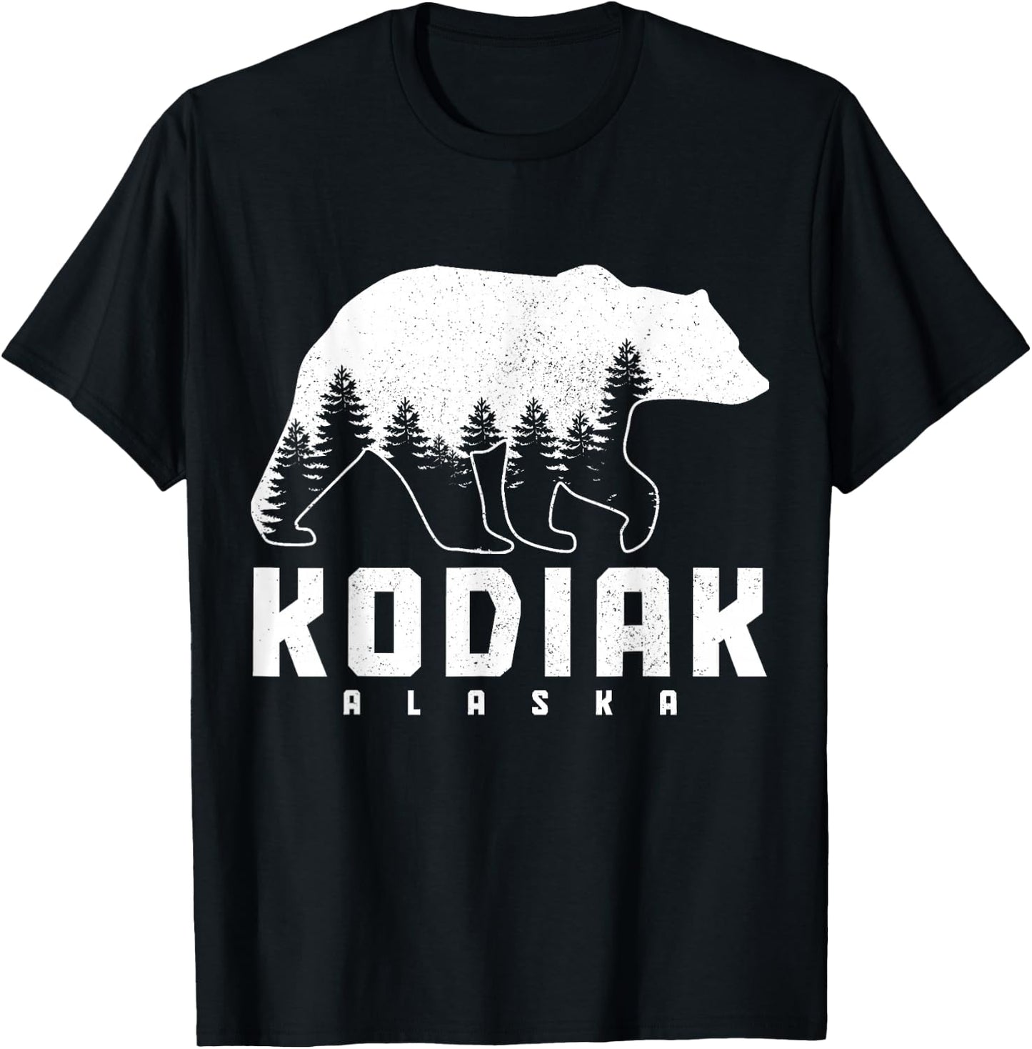 Kodiak Alaska Bear Grizzly Pride Outdoor Nature Vintage T-Shirt - T-Shirt | Black