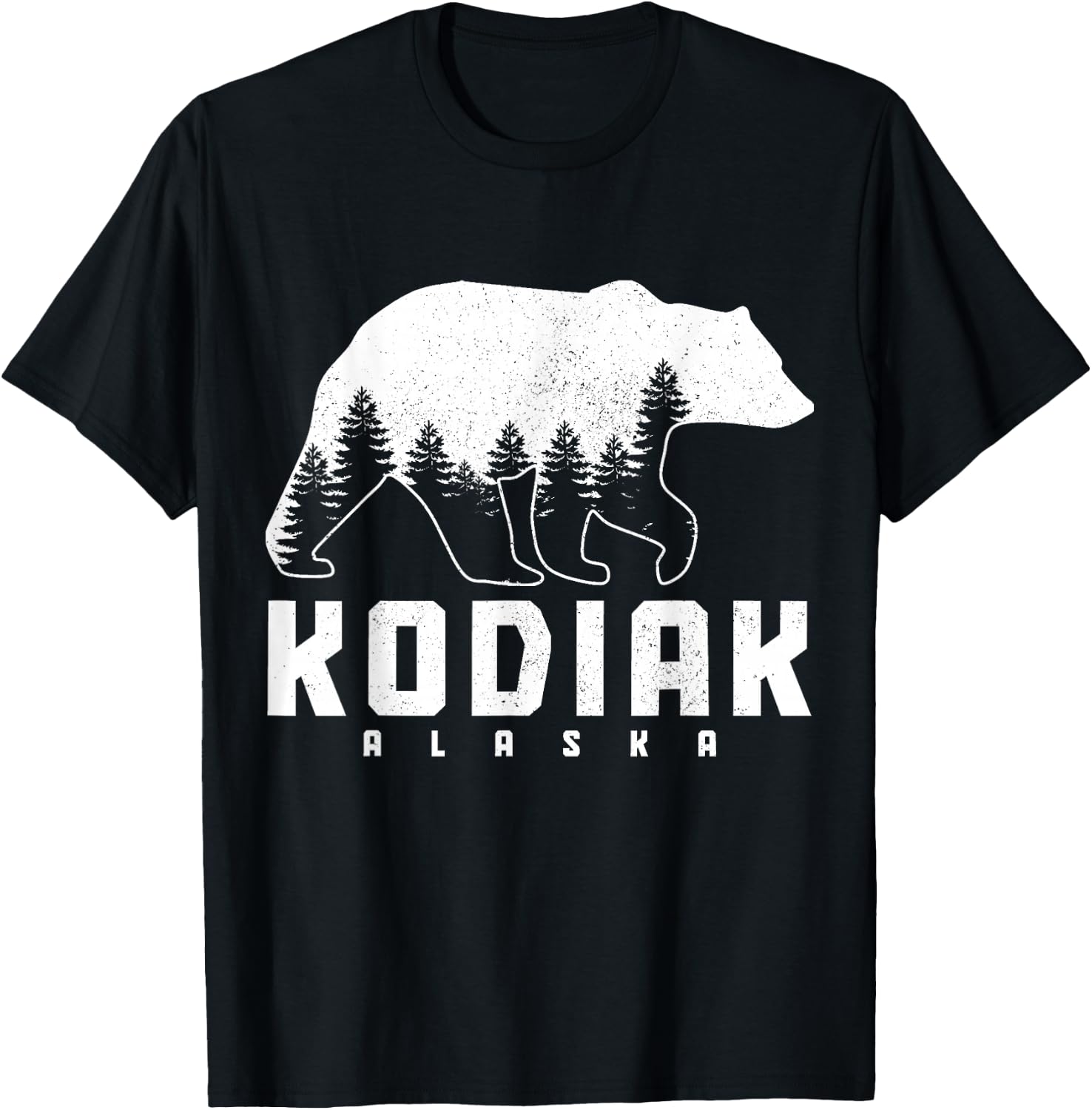 Kodiak Alaska Bear Grizzly Pride Outdoor Nature Vintage T-Shirt - T-Shirt | Black
