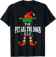 Xmas Pet All The Dogs Elf Family Matching Christmas Pajama T-Shirt - T-Shirt | Black