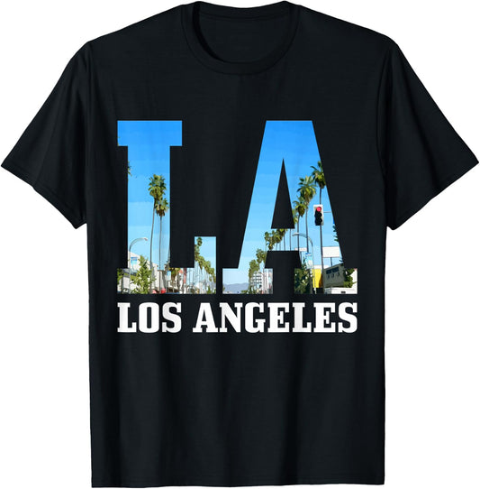 Los Angeles LA Vintage California Los Angeles T-Shirt - T-Shirt | Black