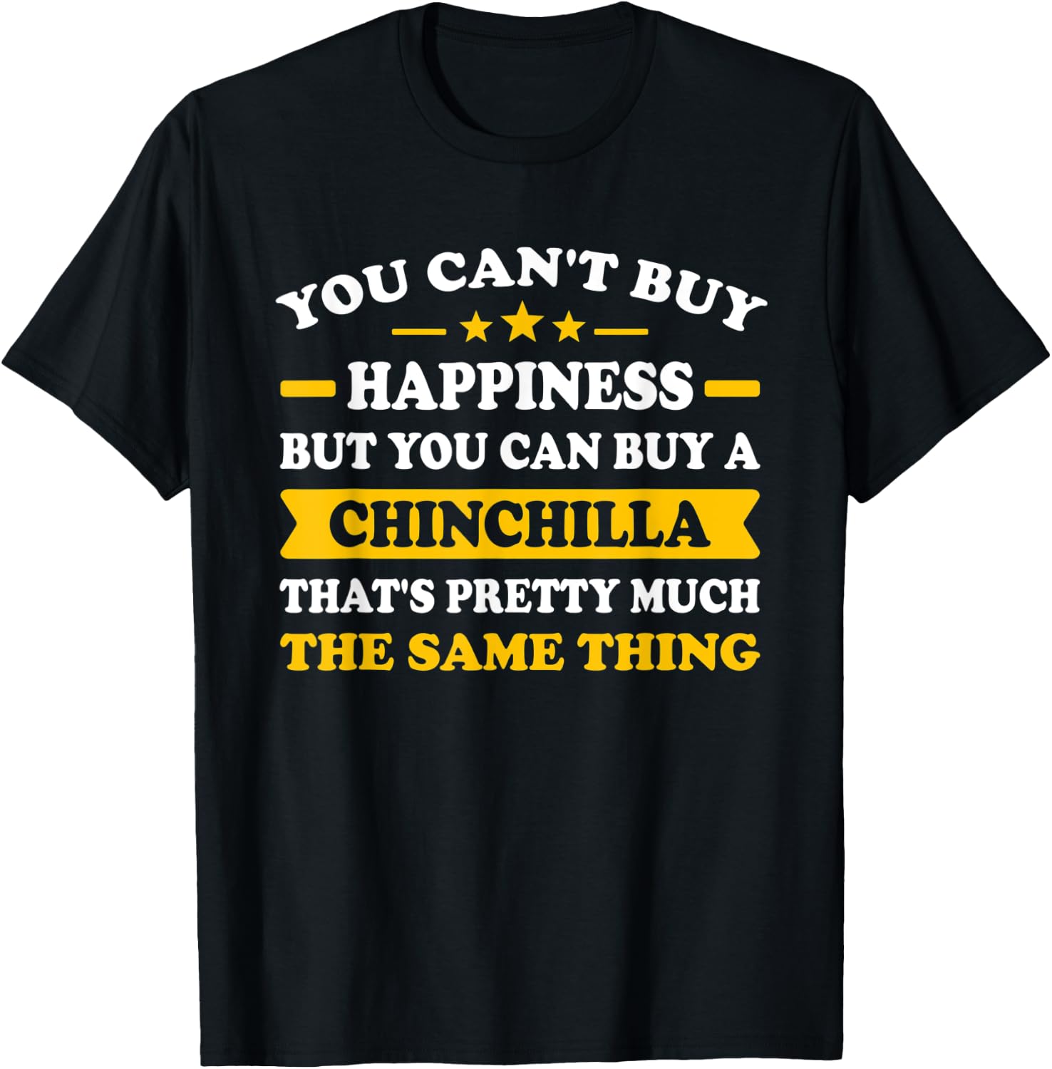 Funny chinchilla lover T-Shirt - T-Shirt | Black