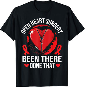 Open Heart Surgery Recovery T-Shirt - T-Shirt | Black