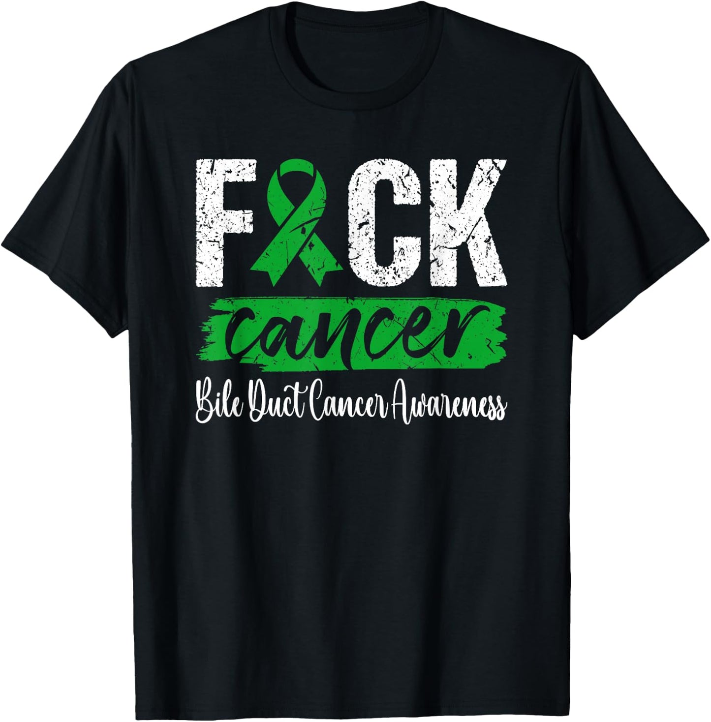 Fuck Bile Duct Cancer Cholangiocarcinoma Awareness T-Shirt - T-Shirt | Black