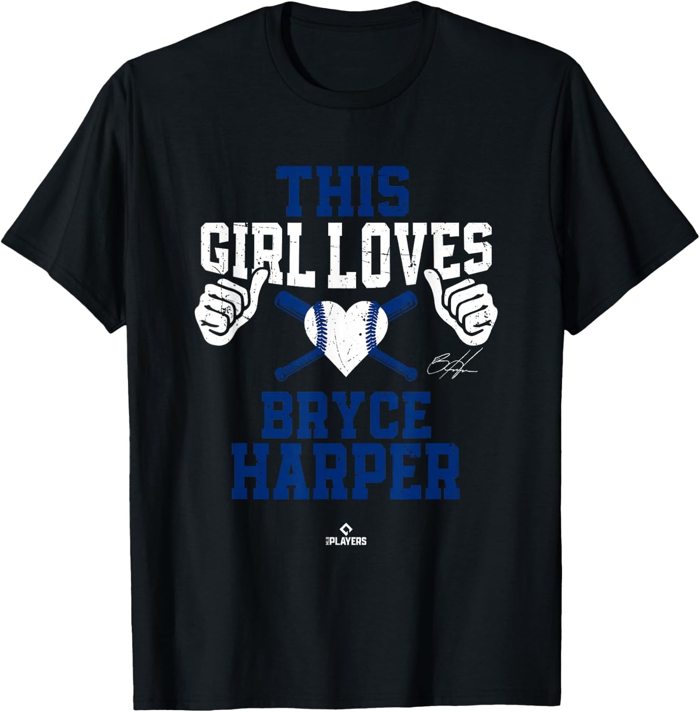 This Girl Loves Bryce Harper Bryce Harper Philadelphia MLBPA T-Shirt - T-Shirt | Black