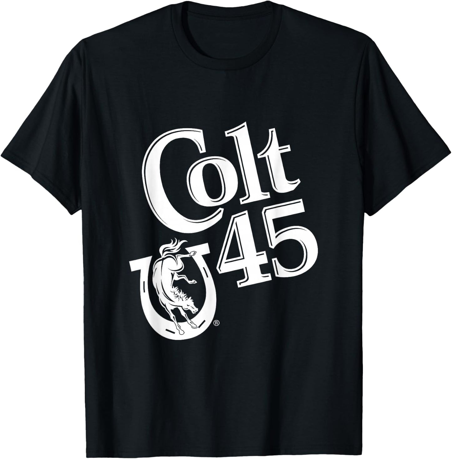 Colt 45 Beer Style - White Logo T-Shirt - T-Shirt | Black