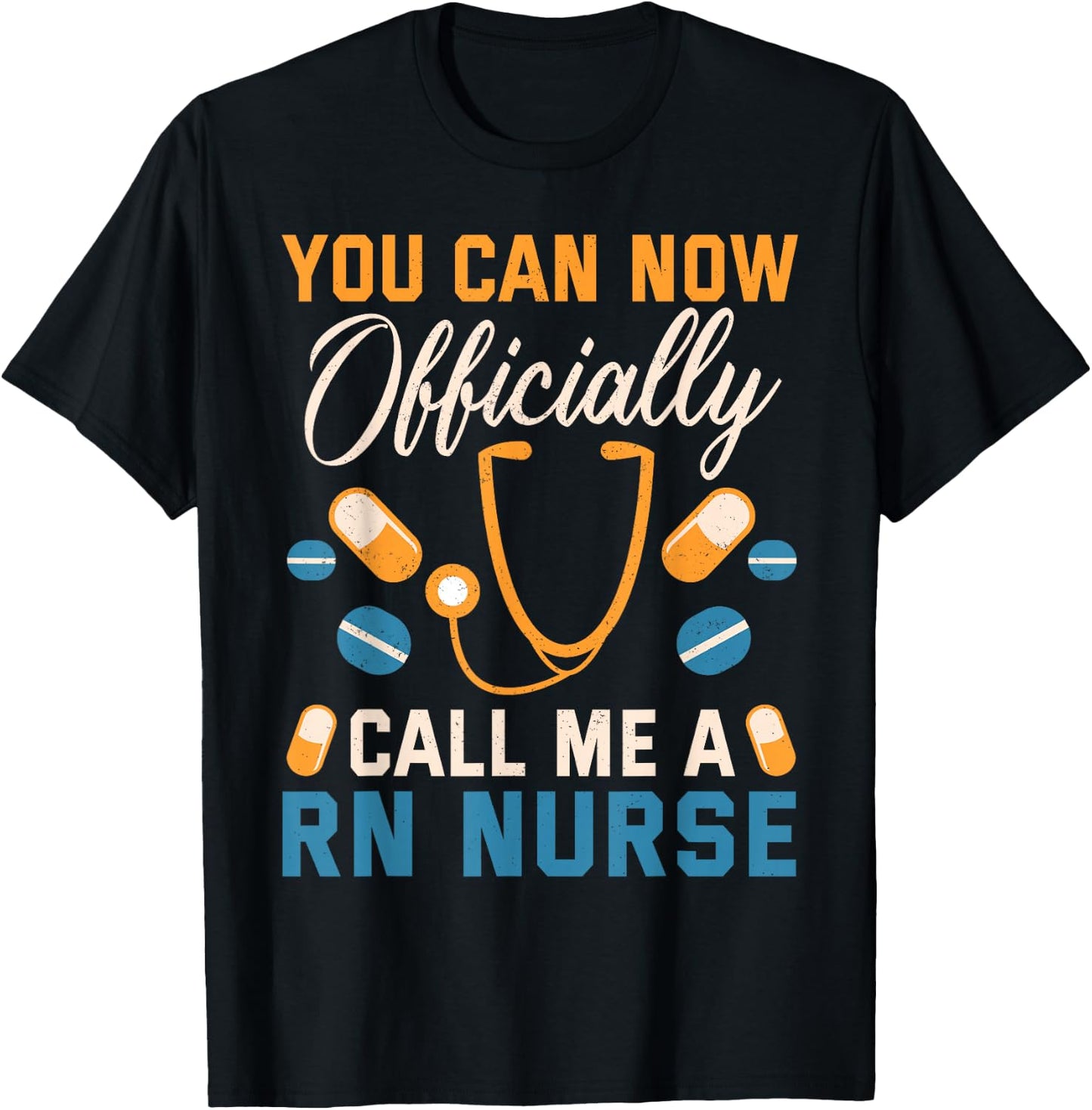Nursing Finally A RN Registered Nurse T-Shirt - T-Shirt | Black