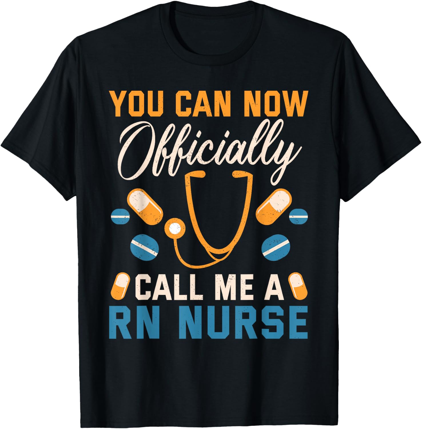 Nursing Finally A RN Registered Nurse T-Shirt - T-Shirt | Black