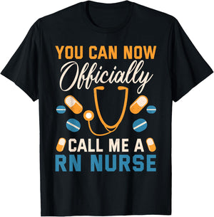 Nursing Finally A RN Registered Nurse T-Shirt - T-Shirt | Black