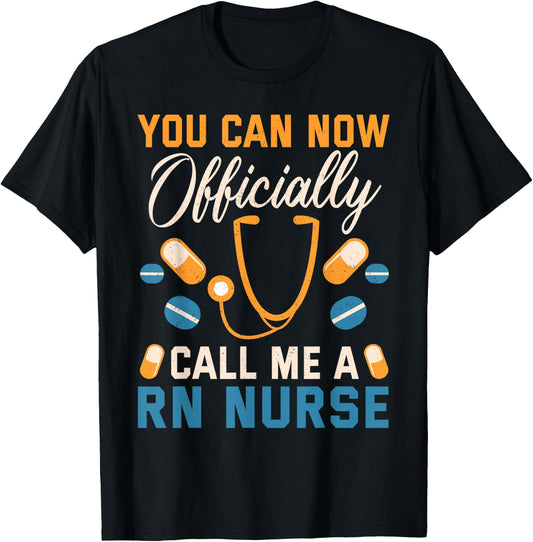 Nursing Finally A RN Registered Nurse T-Shirt - T-Shirt | Black