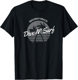 Dive N' Surf Shop Redondo Beach Short Sleeve T-Shirt - T-Shirt | Black