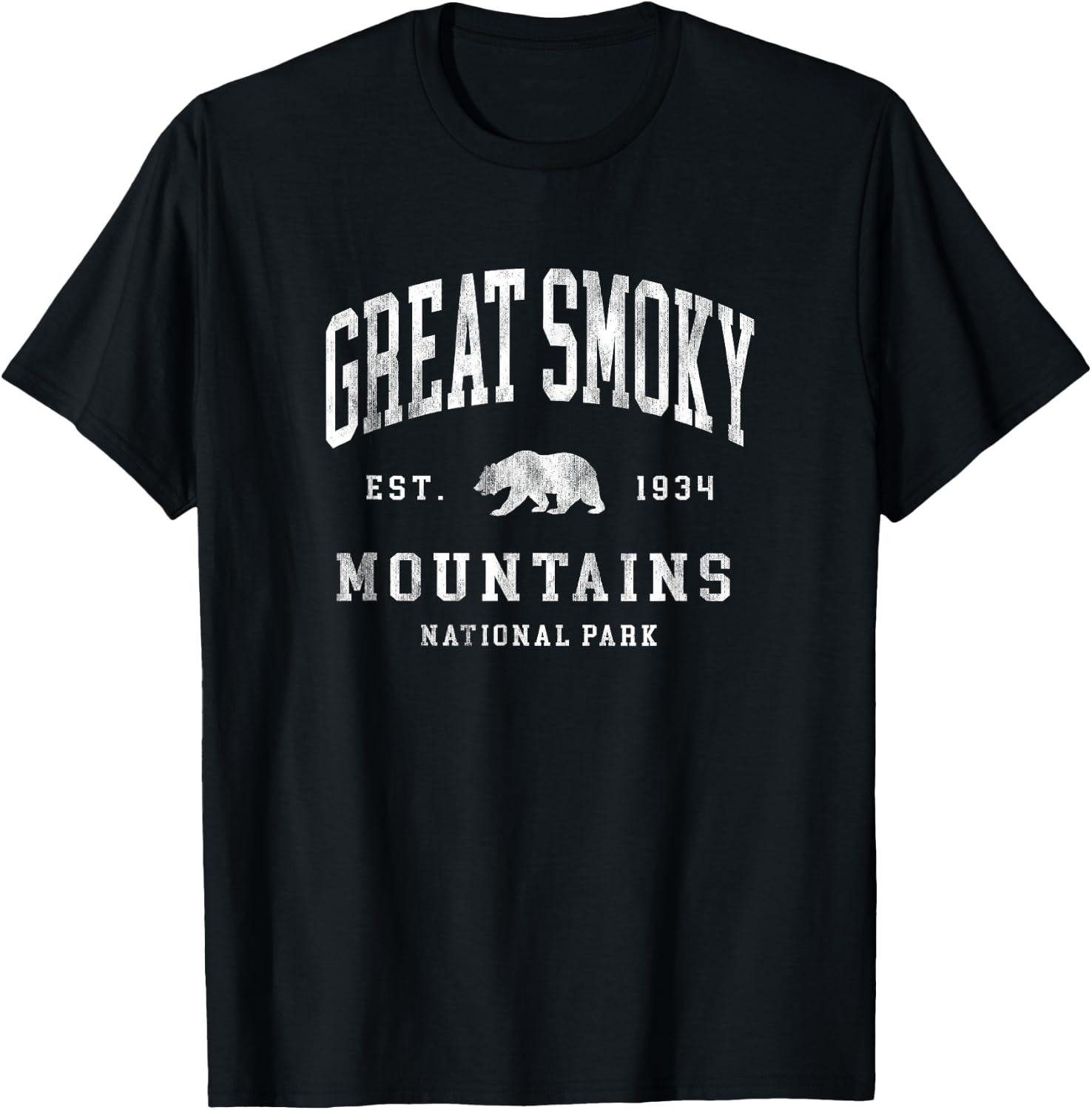 Retro Great Smoky Mountains National Park Hiking T-Shirt - T-Shirt | Black