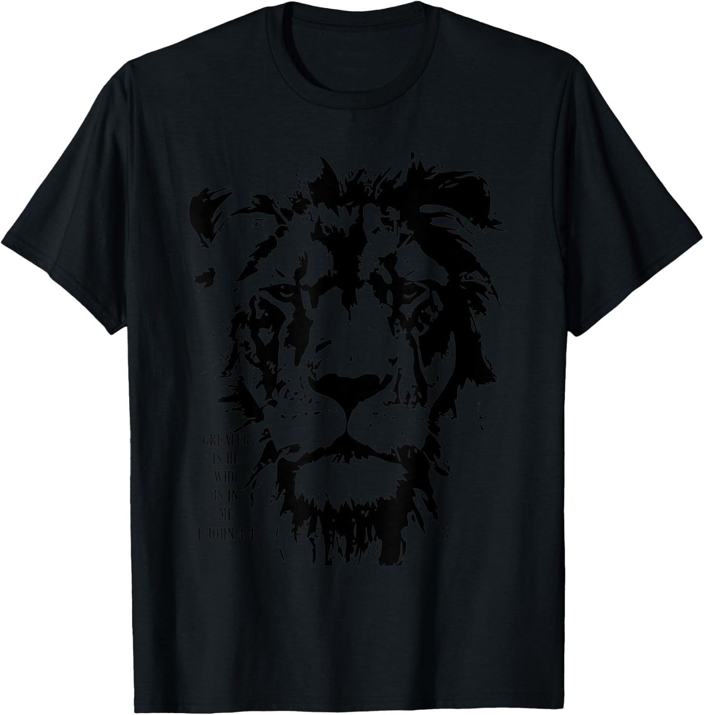 Greater is He Who Is In Me Christian Bible Gift T-Shirt - T-Shirt | Black