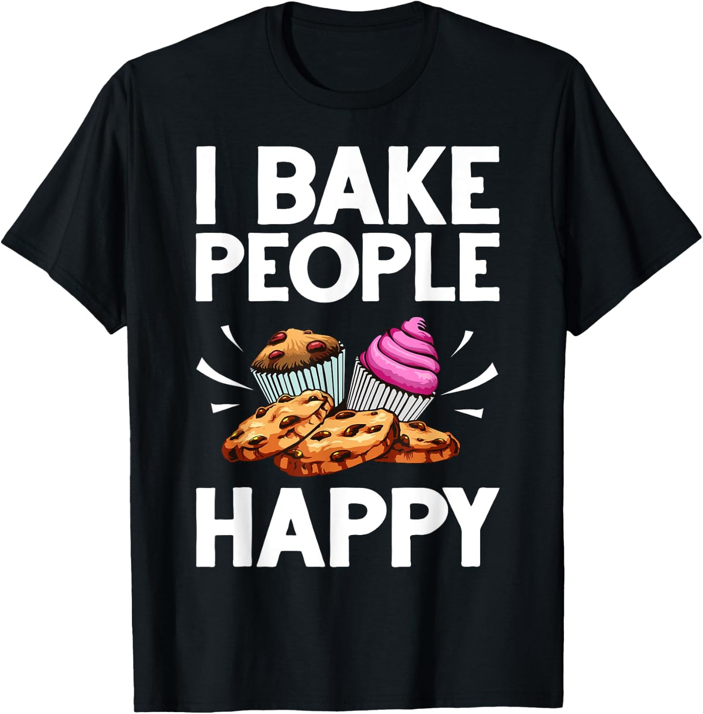 Funny Baker Gift Women Food Cake Baking Pastry Chef T-Shirt - T-Shirt | Black