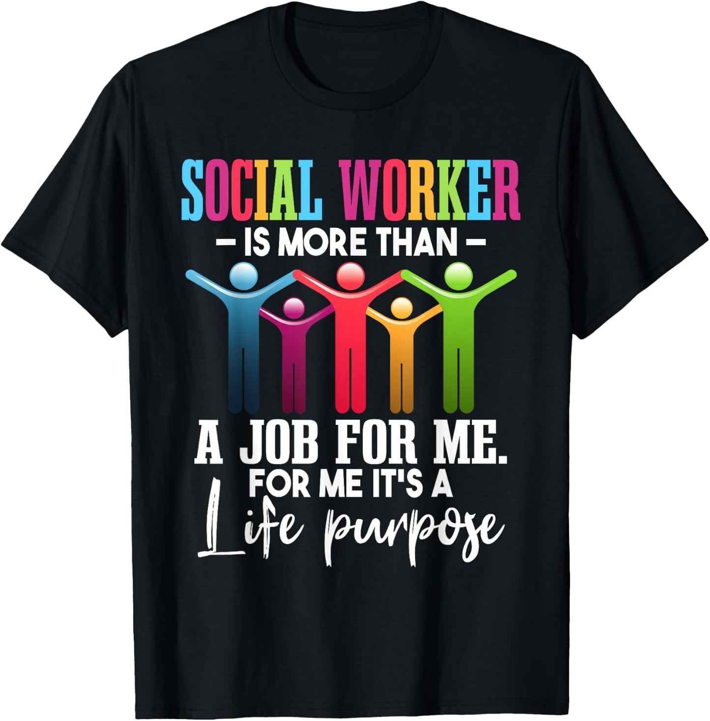 Social Worker Is More Than A Job | Social Workers Month T-Shirt - T-Shirt | Black