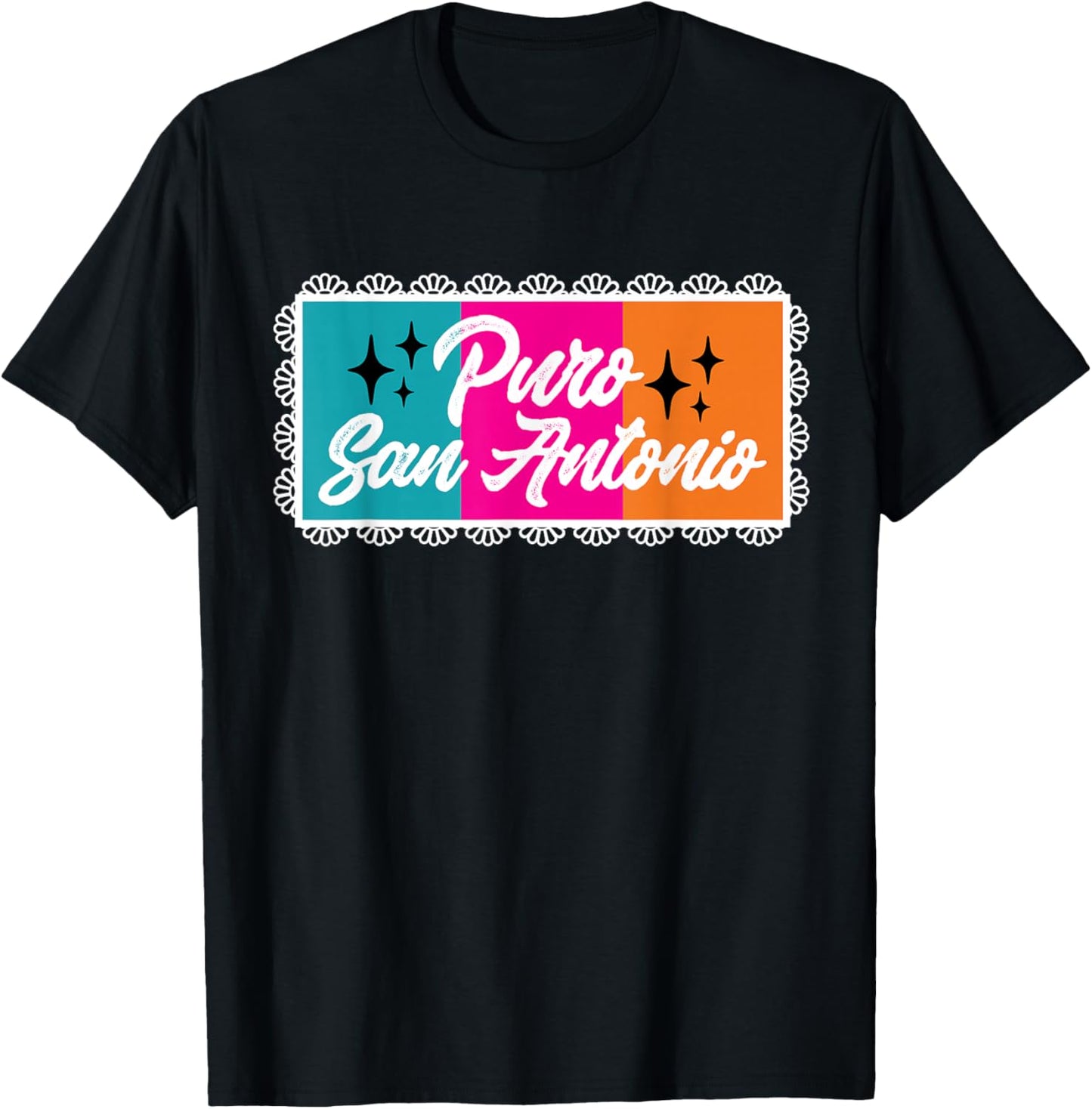 Puro San Antonio Alamo City Fiesta Colors T-Shirt - T-Shirt | Black
