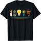 Evolution of light lighting electricity funny electrician T-Shirt - T-Shirt | Black
