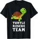 Turtle Rescue Team Cute Pet Tortoise T-Shirt - T-Shirt | Black