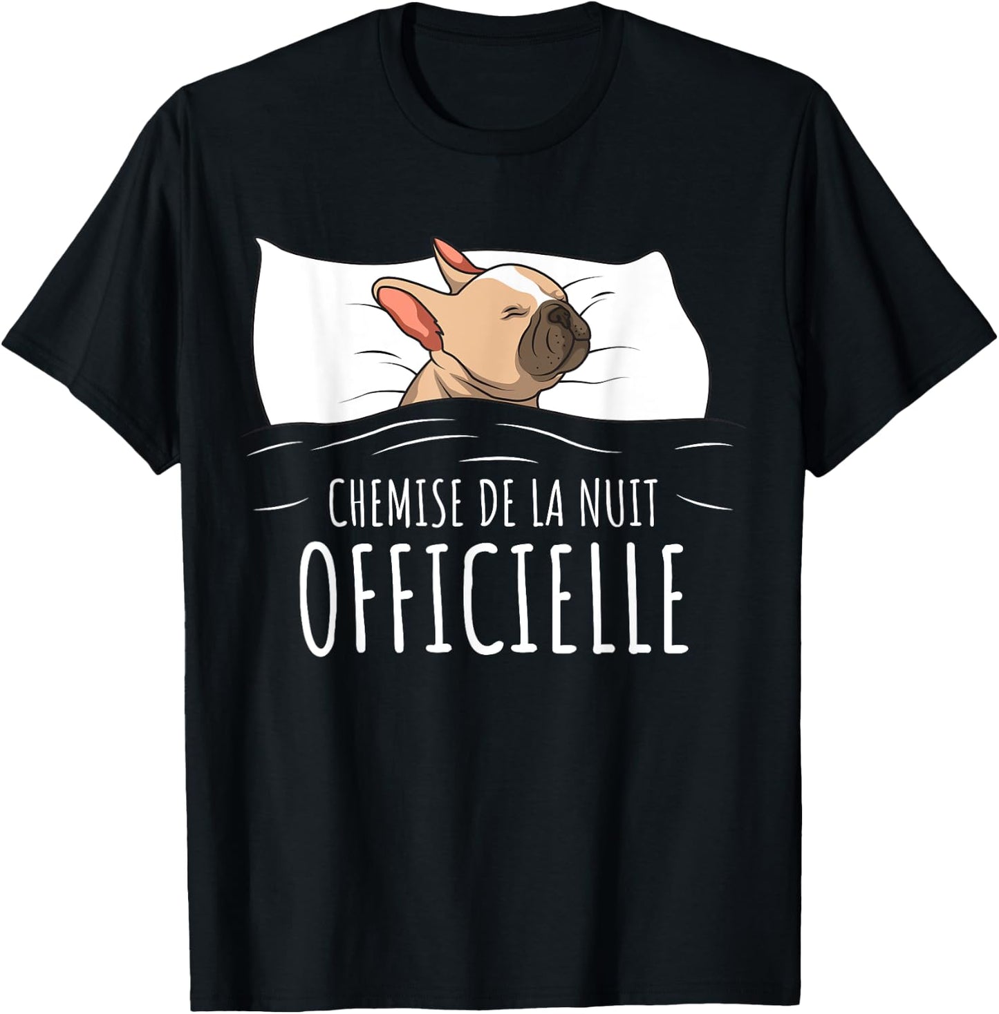 Official French Bulldog Nightshirt Pyjamas Women Kids T-Shirt - T-Shirt | Black