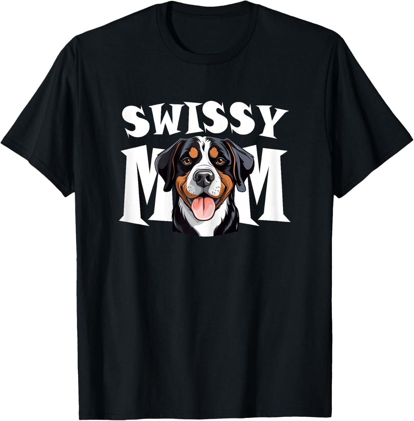 Greater Swiss Mountain Dog Mom Cute Swissy Mother T-Shirt - T-Shirt | Black