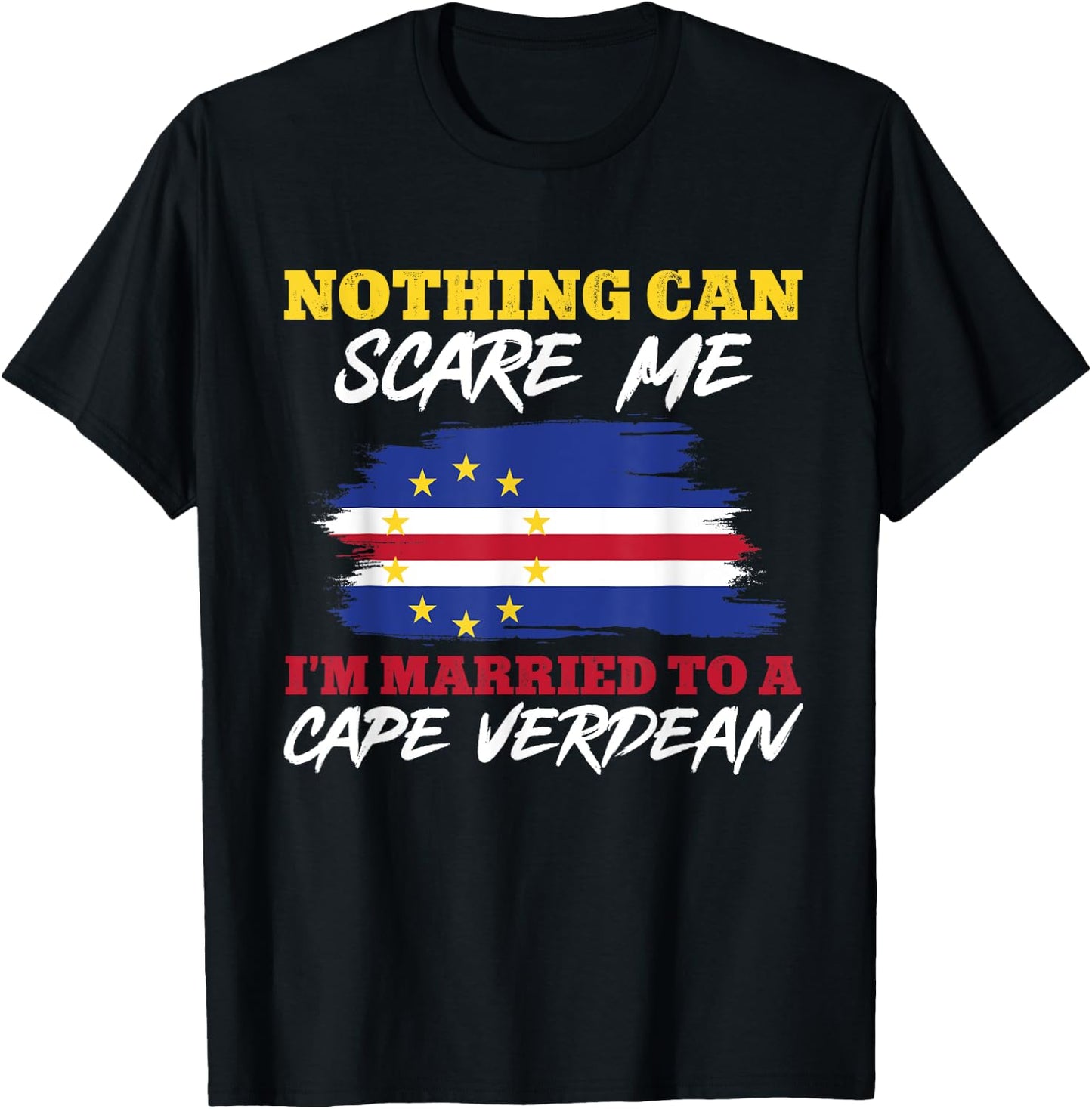 Cape Verde Flag Cabo Verde Flag Husband Wife Cape Verdean T-Shirt - T-Shirt | Black