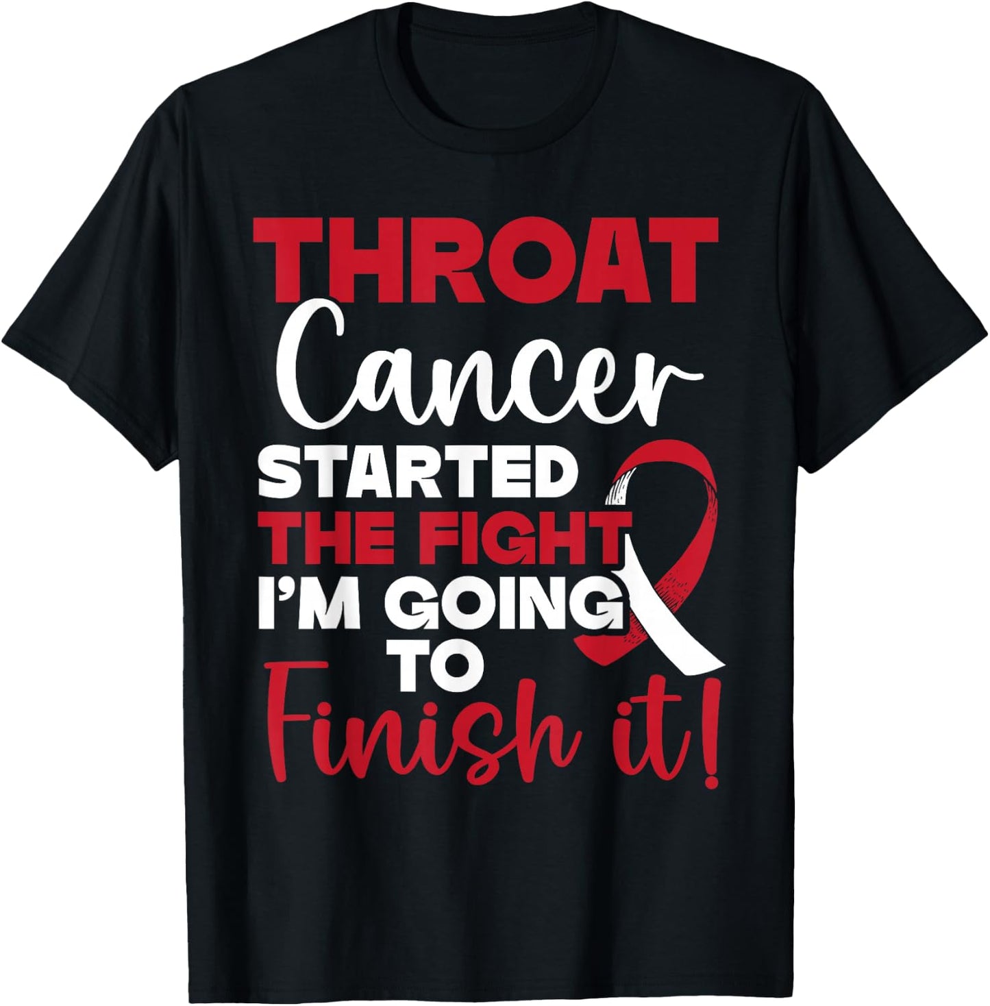 Head and Neck Cancer Awareness SteMi Apparel Throat Cancer Awareness - -Adults, Black, Small, Short Sleeve T-Shirt - T-Shirt | Black