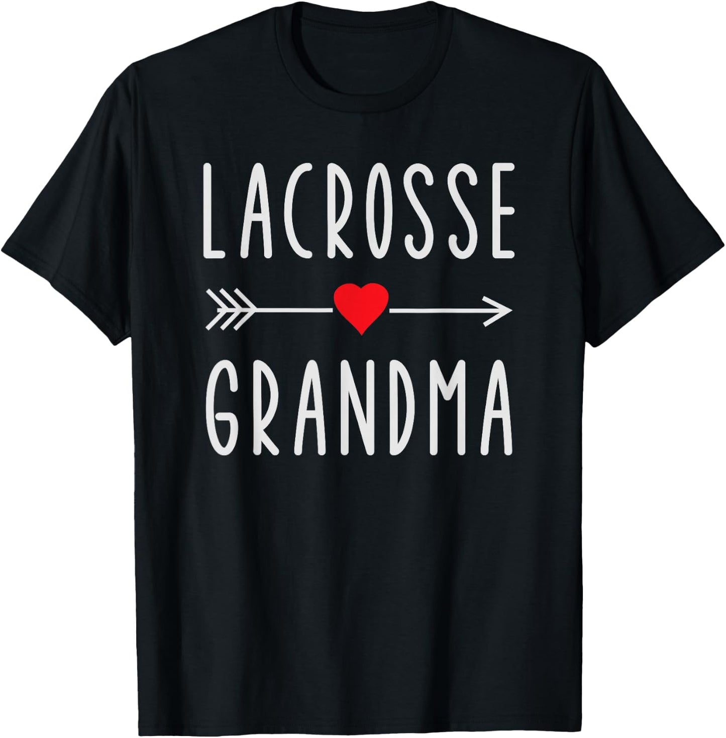 Lacrosse Grandma Funny LAX Lovers Gift Lacrosse Grandma T-Shirt - T-Shirt | Black